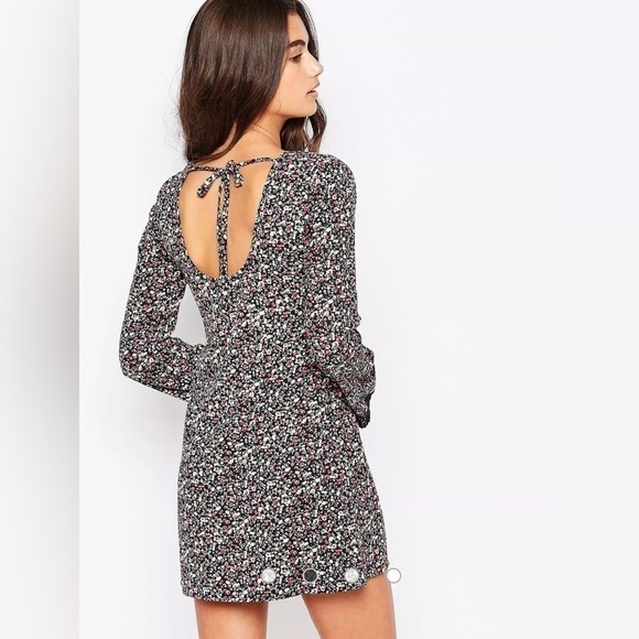 Band of Gypsies Lace floral Sleeve Mod Swing Dress size m - Picture 2 of 11